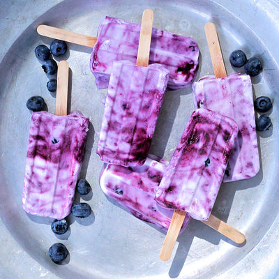 Wild blueberry yogurt pops Recipe: